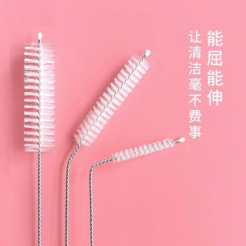 速发管道内孔试管清洗硬毛清洁刷奶嘴内壁缝隙刷子硬毛加长柄细长图片