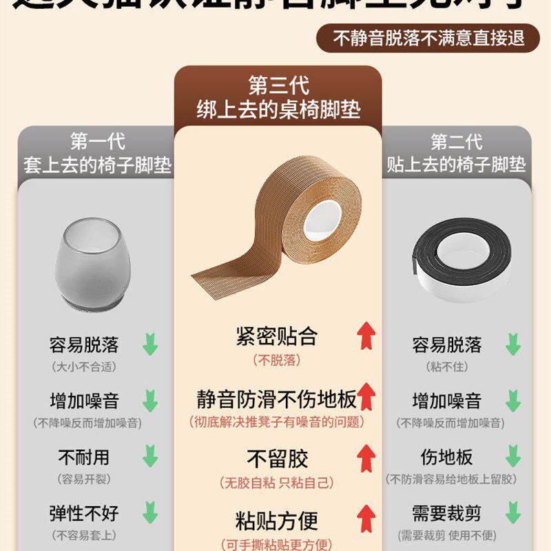 速发椅子脚垫桌椅脚套静音防滑耐磨凳子腿保护套沙发家具通用防刮