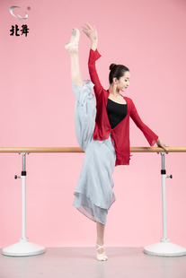 速发中舞练形服长袖功体舞蹈上衣红色中长款北国古典飘逸跳舞衣