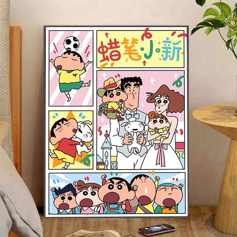速发数字油款2024新画填色解闷手填手绘工充丙烯油彩画画