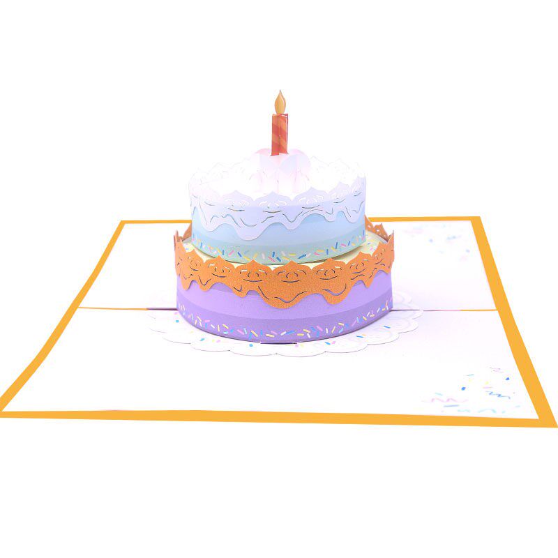 速发生日蛋糕贺卡创意礼物送情侣恋人生闺蜜高级感立体祝福小卡片
