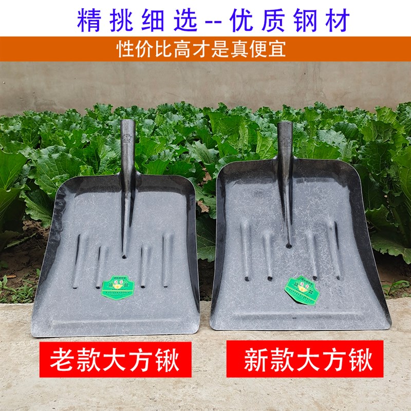 速发锰钢大铁铲清理铲粪专用锹俄式大方锹大锹锹特大号平牛子铲雪
