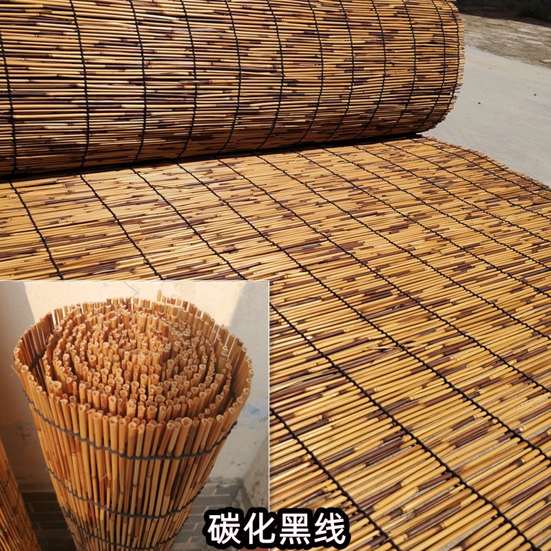 速发IZ4A芦苇房草帘子田园复古书帘客厅装饰落地窗遮遮光透帘竹光