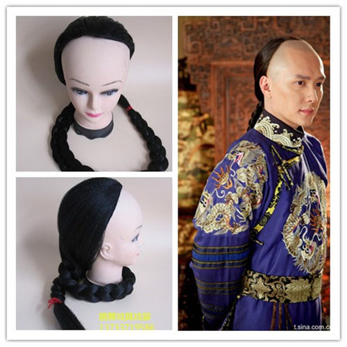 速发戏朝影视古装影楼发套阿饰假发清朝假发头哥辫子清剧大辫