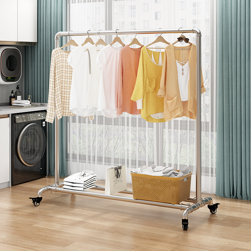可移动卧室阳台衣帽架子晾衣架