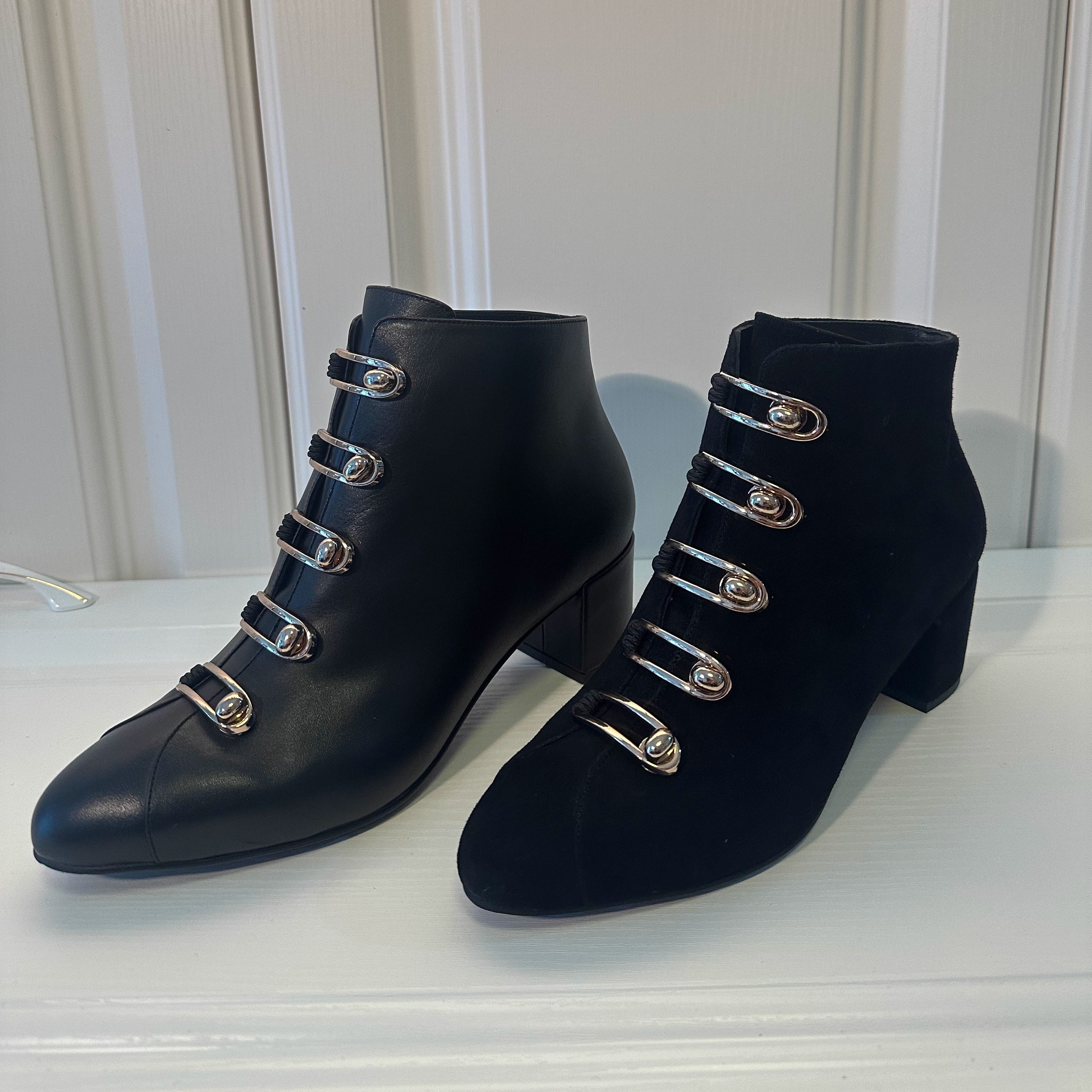 STELLALUNA新款圆头金属扣粗跟