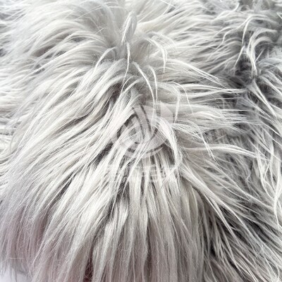速发灰色长饰水弯毛仿滩长毛绒滚束毛地毯沙发布料落品工艺用品料