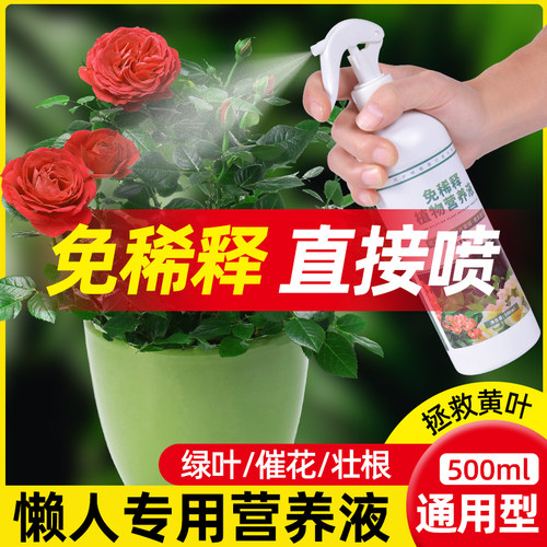 速发免稀释营养液植物通用卉花肥发财树绿萝水培花栽家用盆型养花