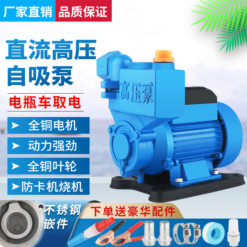 速发无刷直流2吸泵12v自4v48v60v船用浇菜园林灌溉电瓶水压高井抽
