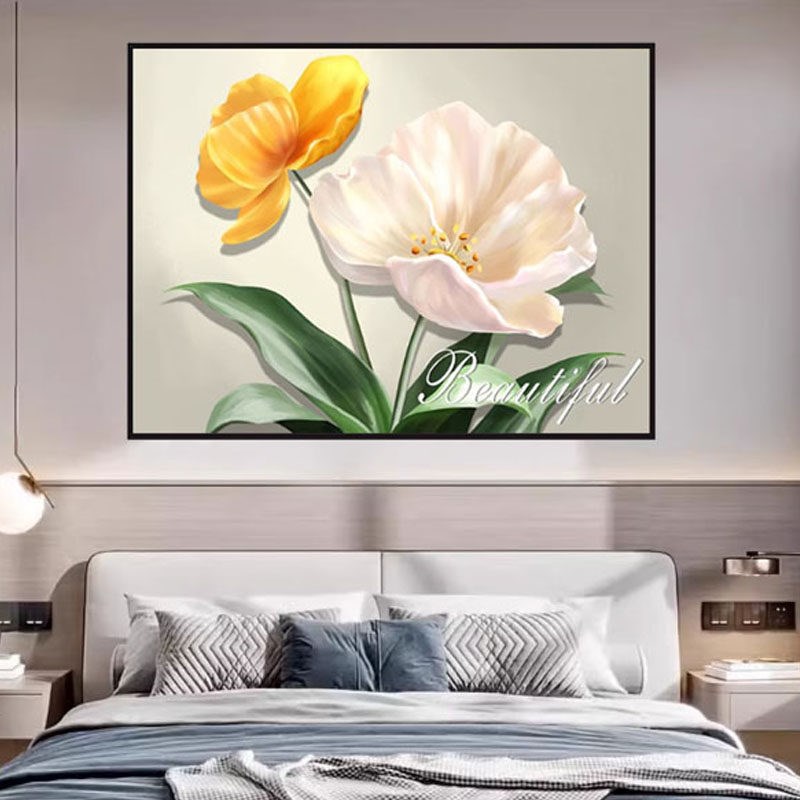 速发高级风床头画自粘装饰画卧室房间贴画墙贴名宿墙面立体墙画贴