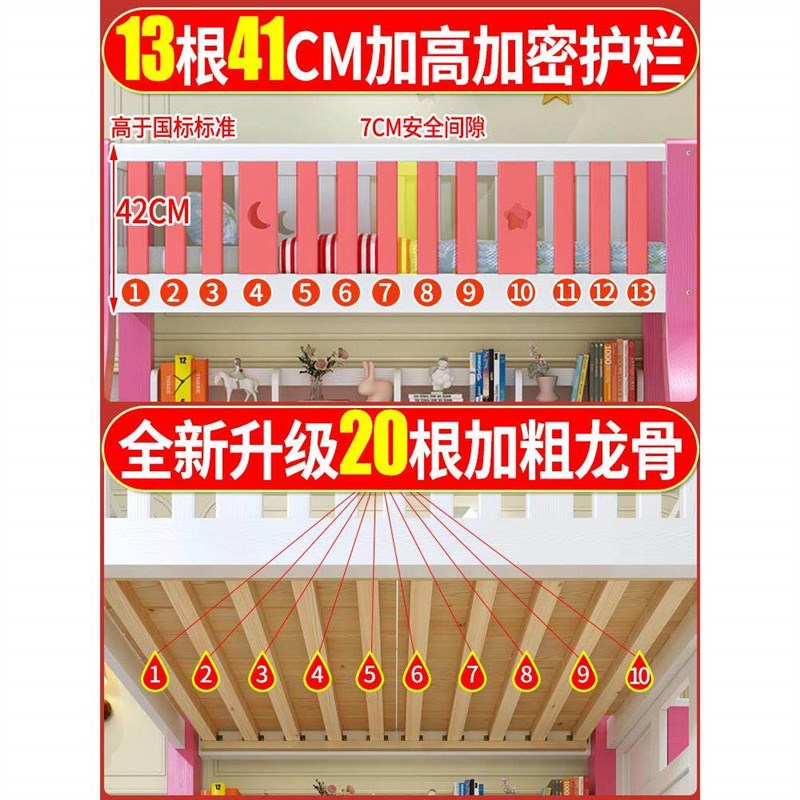 速发香港包邮全实木上下床儿童床多功能组合高低床上下铺木床双层