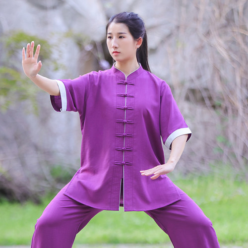 速发 0224夏太太极服新款季极拳八段锦练功服男款薄款