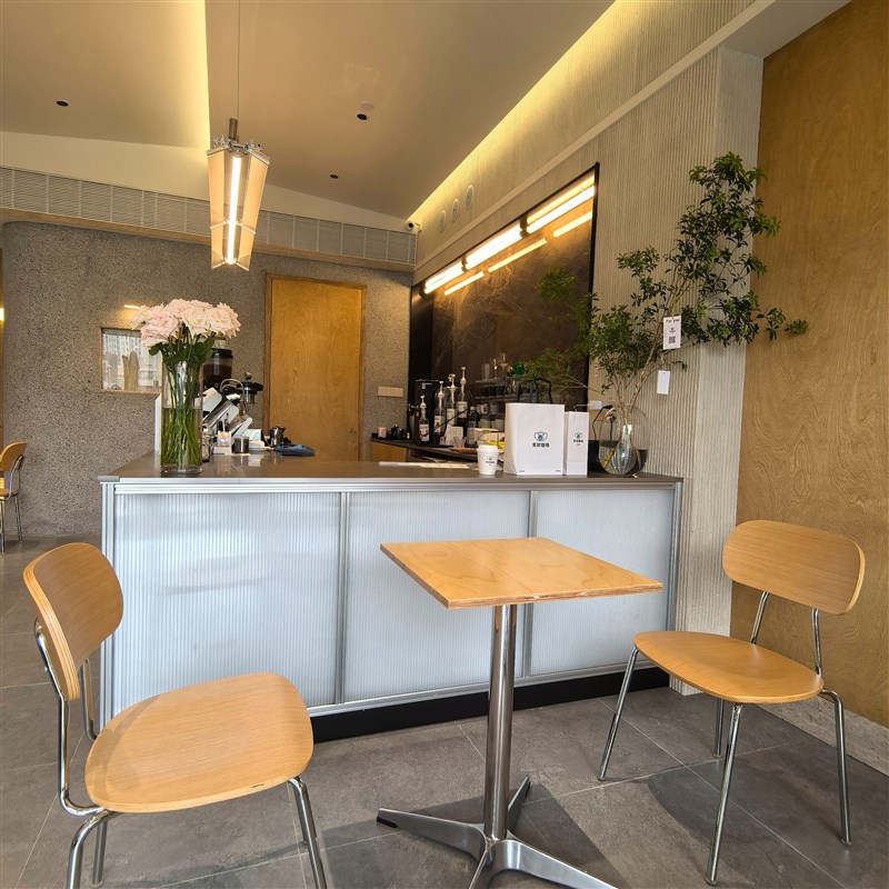 速发咖啡店海洋板桌椅组合原木风奶茶甜品店韩式料理店餐桌西餐厅