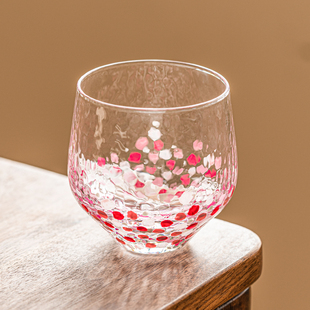 速发极果手绘波点杯子玻璃杯高颜值素汁饮料威士忌酒杯茶杯家用水