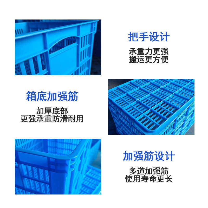 速发575塑料筐大号长方形箱子周转箱水果蔬菜篮快递运输篮收纳框