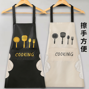 速发围裙家用餐房防水防油202新款 厨服专用男工作饮纯棉皮