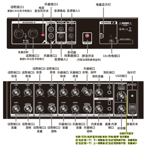 速发酷乐B户外充电木吉他弹唱音箱萨克斯直播演出街头电子琴