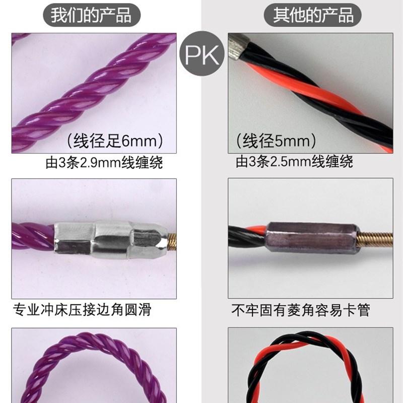 速发穿线器拉线电串新款引线拽线工线管钢丝电网线线暗管