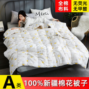 100%新疆棉花被子盖被芯棉絮被褥单双人学生手工棉被春秋冬被定做