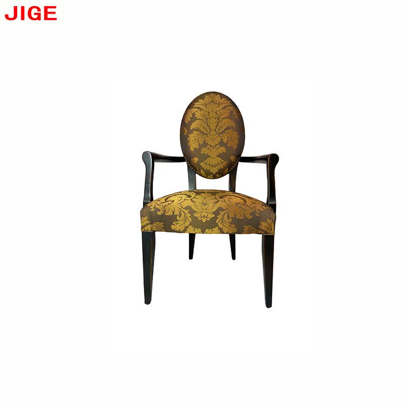 jige美式实木客厅单人餐椅