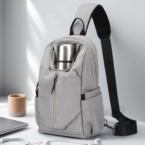 男女通用单肩斜挎包轻便水壶胸包