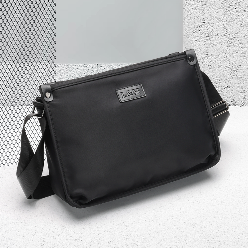 单肩包男士防水斜挎包商务邮差包