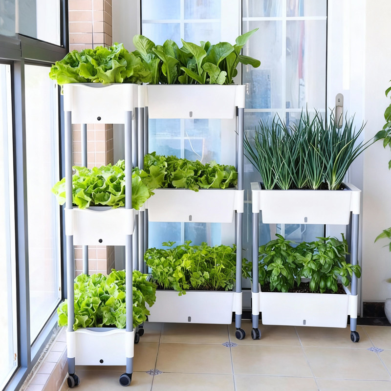 阳台多层立体种菜盆可移动蔬菜种植箱自吸水懒人花盆顶楼菜架花盆,鲜花速递/花卉仿真/绿植园艺,花盆,淘宝优惠券,粉丝福利购,淘宝优惠卷