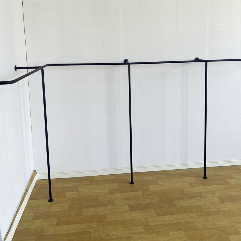 卧室衣帽间自制壁挂式挂衣架墙上衣柜l形转角阳台晾晒衣服杆子diy