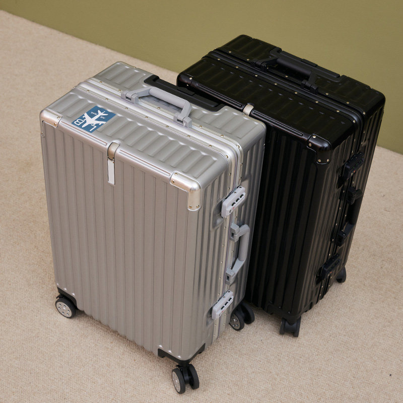 铝框行李箱女结实加厚耐用24寸静音密码锁旅行拉杆箱男皮箱子26寸