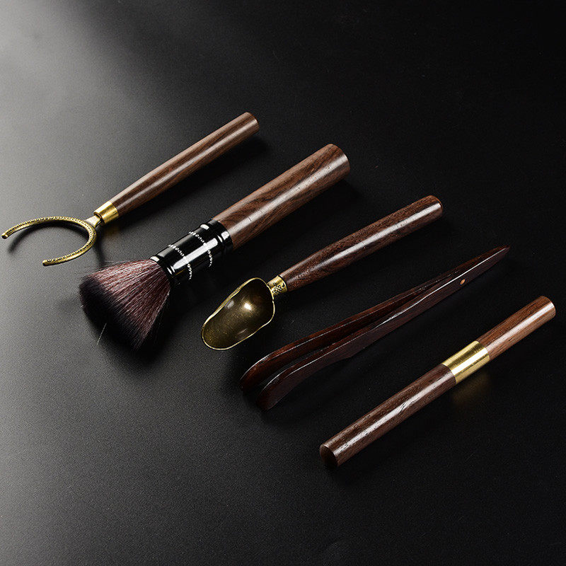 黑檀实木茶道六君子功夫茶具配件茶夹茶勺茶艺表演茶刀茶则养壶笔,餐饮具,茶道/零配,淘宝优惠券,粉丝福利购,淘宝优惠卷