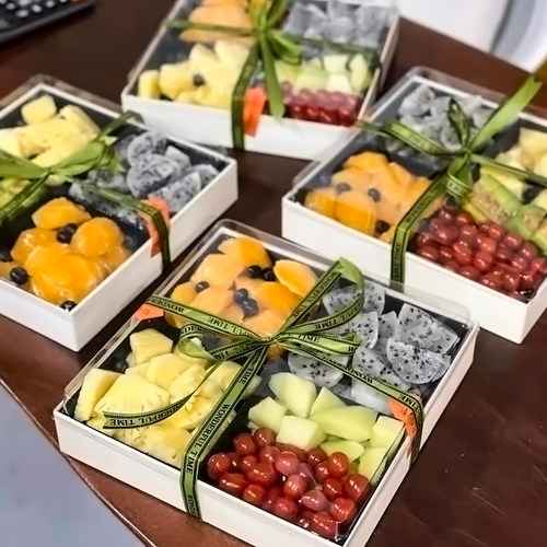 水果包装盒子果切四宫格甜品包装