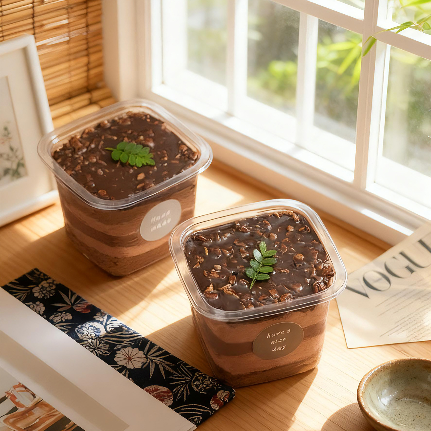 提拉米苏包装盒方形千层慕斯盒子