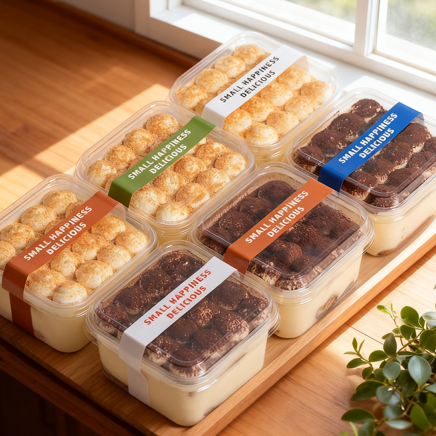 提拉米苏盒子透明方形400ml包装