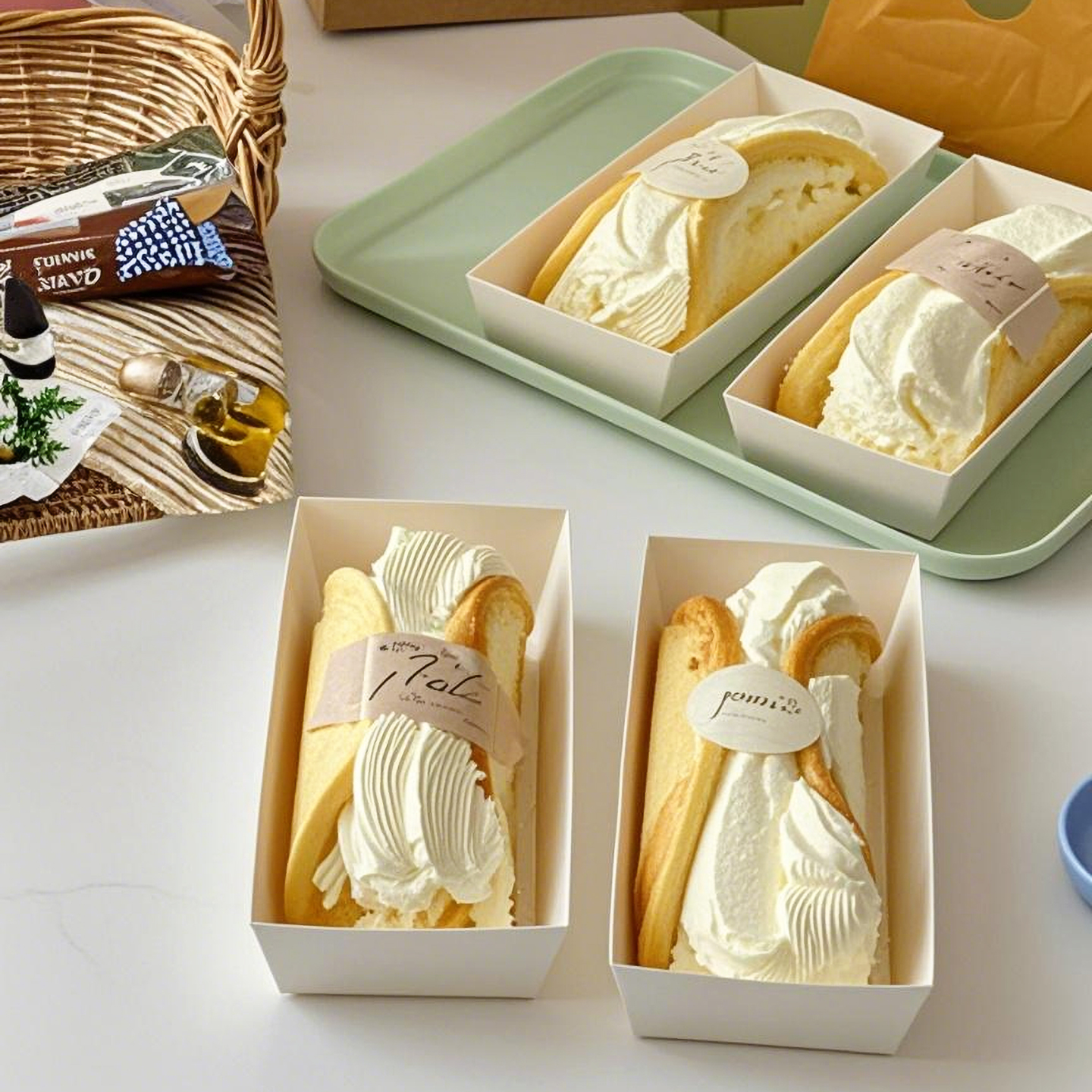 网红东京香蕉蛋糕卷包装盒烘焙盒