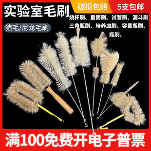 实验室刷子量筒刷试管刷大中小号烧杯刷容量瓶刷三角烧瓶刷漏斗刷