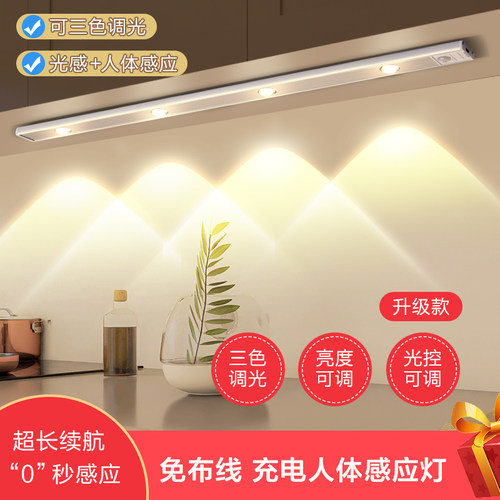 虹朗人体感应橱柜灯充电