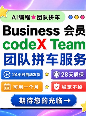 codex team拼车 business套餐 稳定保障  无忧质保 低价拼车