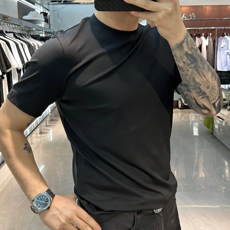 男士短袖t恤2025新款高档纯棉