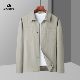 杰尼威尼男士工装风夹克2026年春季新款男装防风休闲短款翻领外套