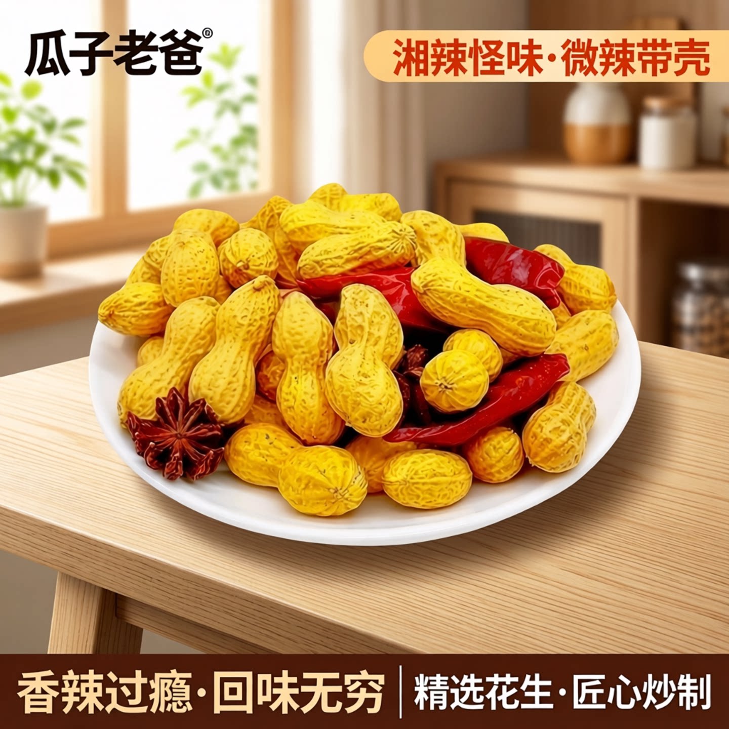 湘辣怪味花生微辣带壳花生