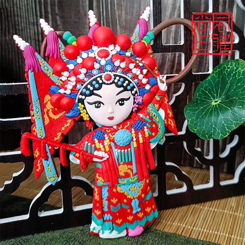 京剧脸谱创意立体人物冰箱贴磁性