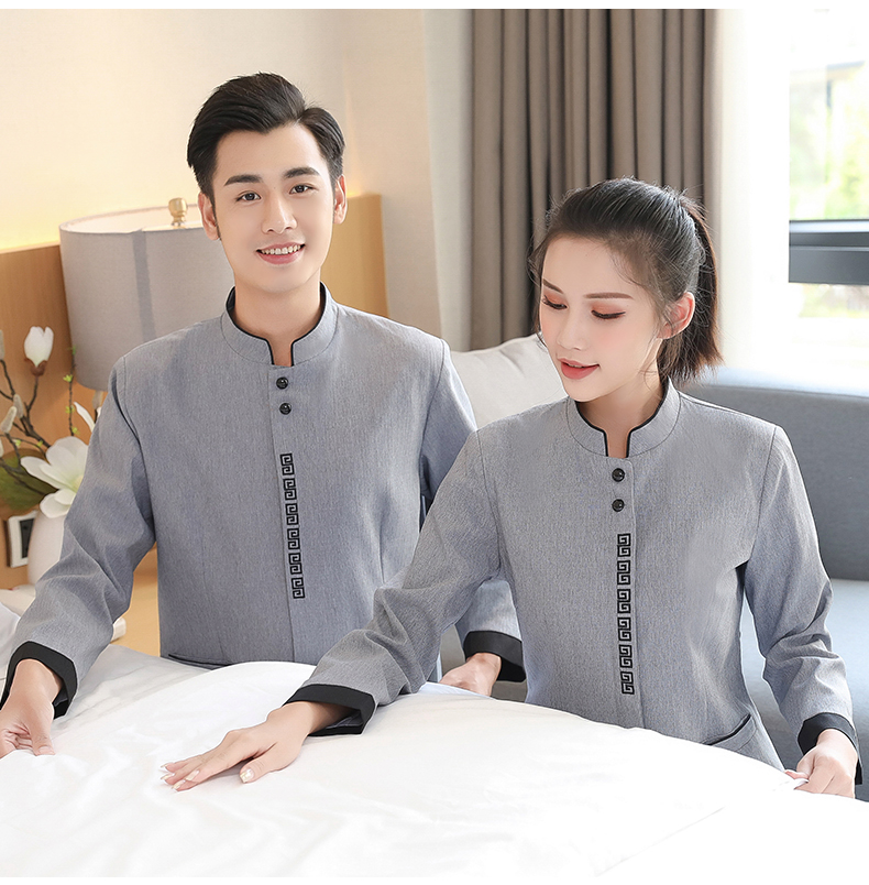 酒店宾馆客房服务员短袖夏装物业清洁工工作服长袖PA阿姨保洁服装