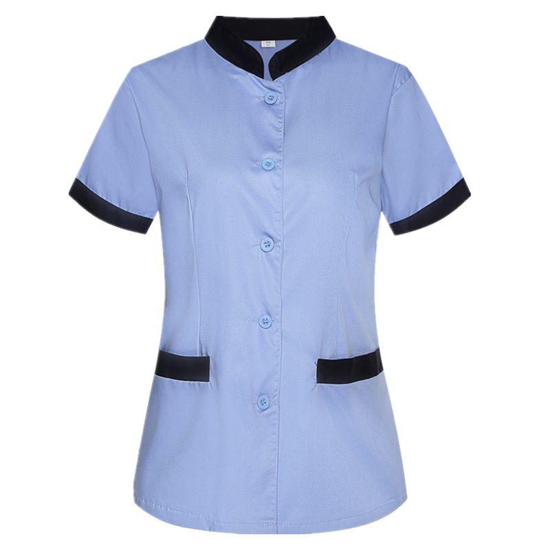 保洁服短袖秋冬装宾馆客房酒店保洁员阿姨物业保洁工作服套装立领