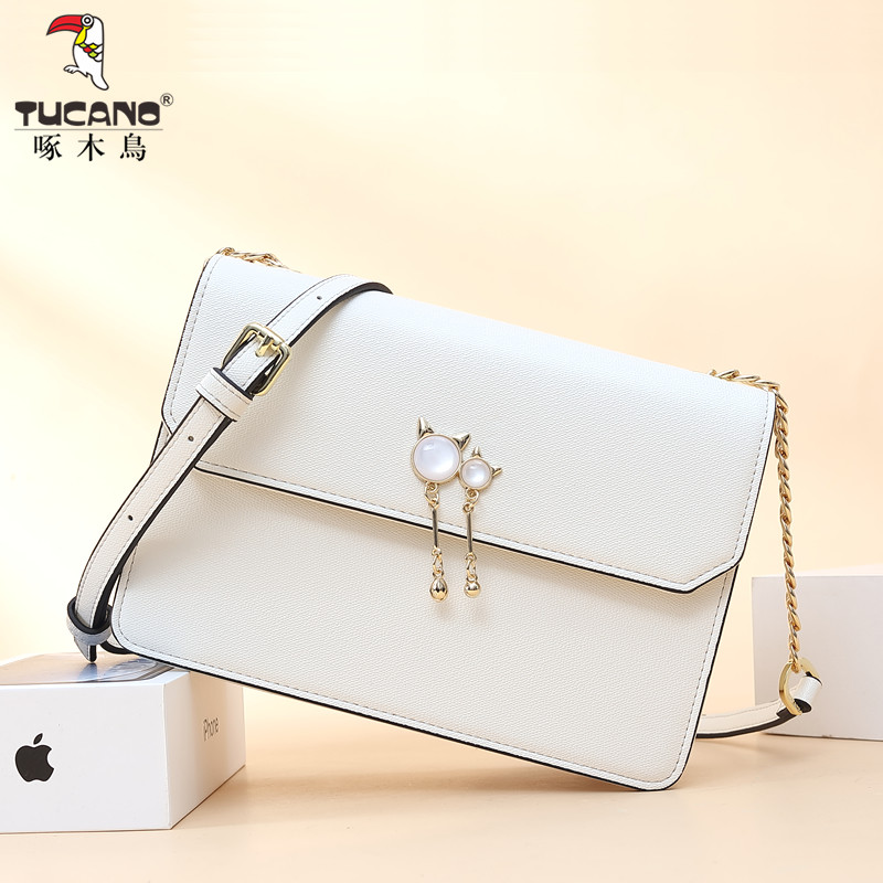 啄木鸟女包2020新款链条包时尚单肩包韩版斜挎包质感女士小方包包
