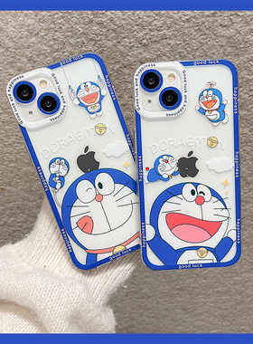 可爱蓝胖子oppoa93手机壳a93s新款a95卡通r17软壳r17pro女r15梦境版透明r15x高级感r11s男r11plusk7/k5/k3/k1