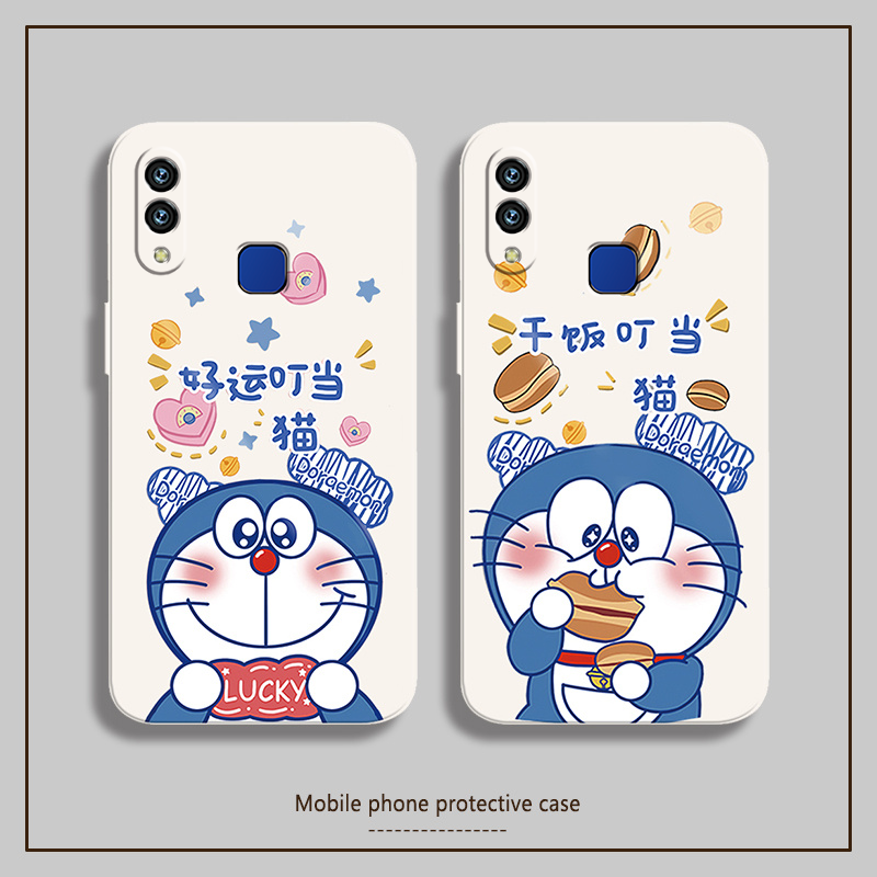 可爱多啦a梦适用vivoz3手机壳z1i蓝胖子y77软y77e硅胶y72情侣y79男y73