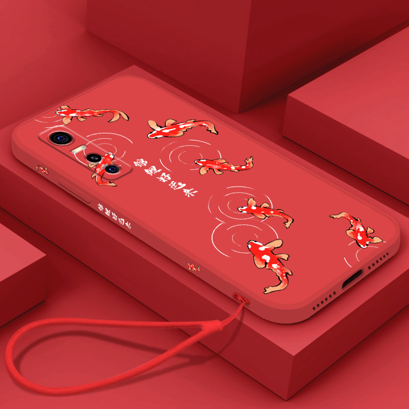 红色新年款vivoy73s手机壳vivo T1锦鲤好运来t1软壳y85a液态硅胶z1虎年z1i全包镜头z3x本命年男女情侣保护套,3C数码配件,手机保护套/壳,淘宝优惠券,粉丝福利购,淘宝优惠卷