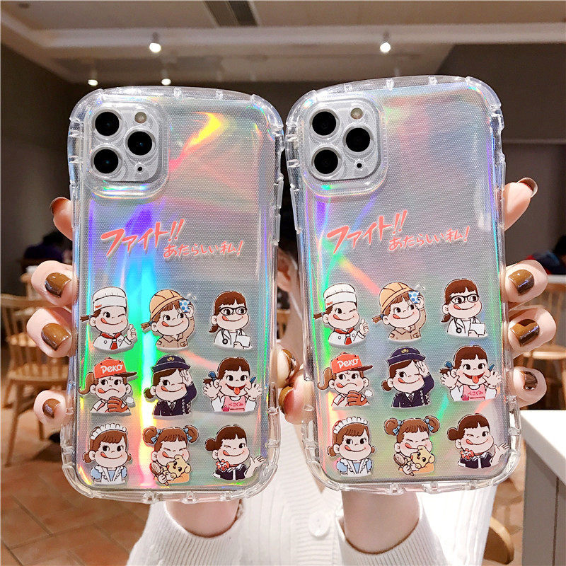 镭射小蛮腰牛奶妹华为mate30手机壳mate20潮p20个性p30保护套nova3/4/5/6se全包边9xpro防摔荣耀9x/8x/20/v30