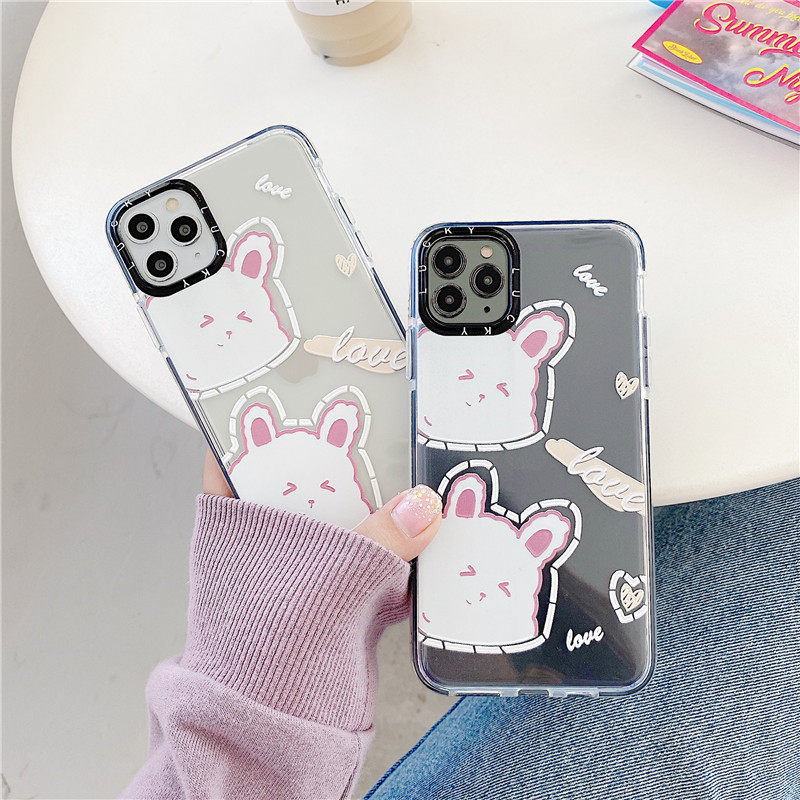 创意潮牌卡通可爱小熊透明苹果11pro手机壳7plus全包6S软6硅胶iPhoneXS防摔XR网红潮情侣男女款8P保护套xsmax