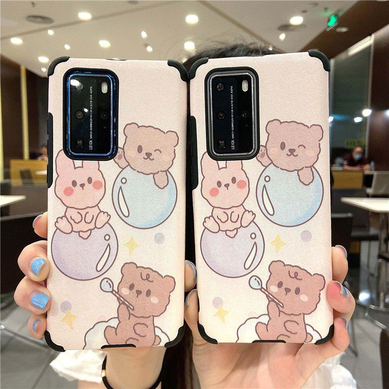 气泡小熊小兔华为mate30pro手机壳荣耀8x/9x/10i/20pro/v30/20青春版硅胶畅享9plus/10情侣mate20蚕丝纹play3,3C数码配件,手机保护套/壳,淘宝优惠券,粉丝福利购,淘宝优惠卷